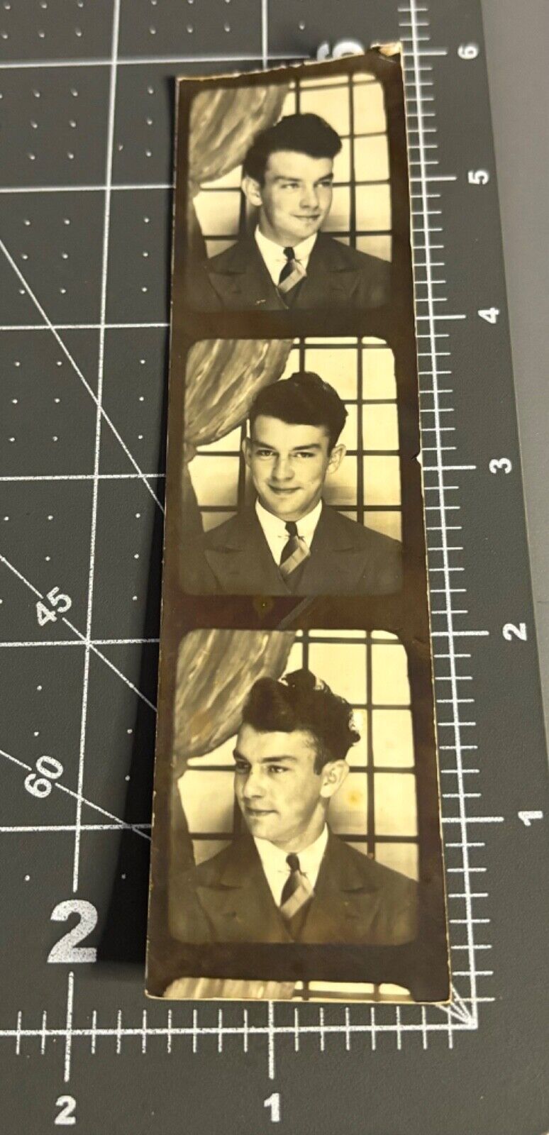 1940s Handsome Cute Man Great Hair Head Nod Vintage Gay Int PHOTO BOTH Strip