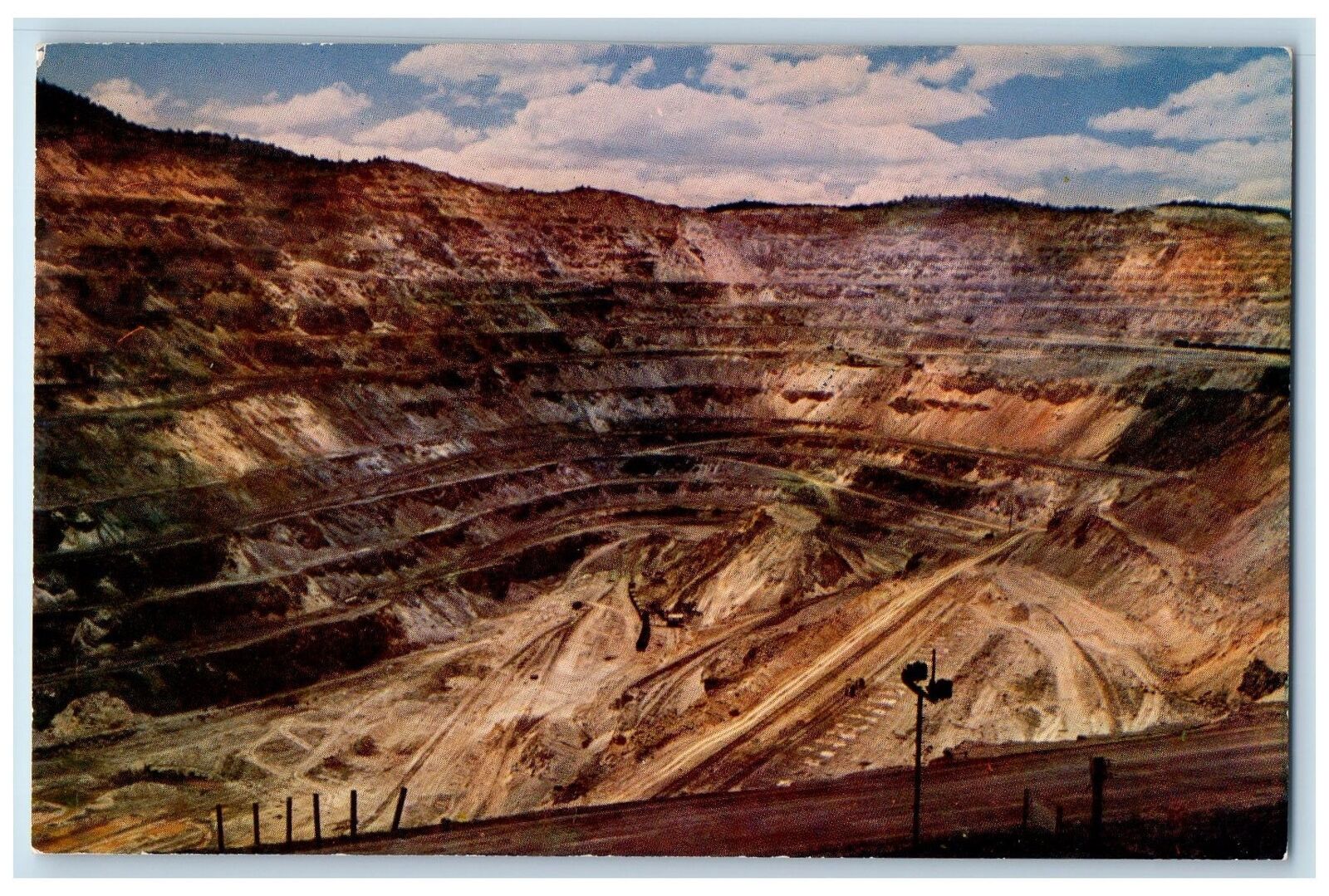 c1960s Ruth Copper Pit Largest Copper Pit Scene Ely Nevada NV Unposted Postcard