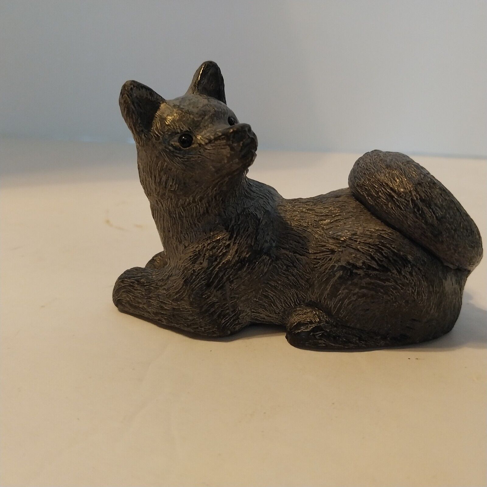 A Wolf Original Soapstone Husky Hand Carved in Canada Inuit Sculpture