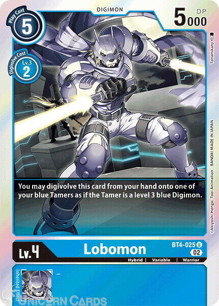 BT4-025 Lobomon :: Uncommon Foil Digimon Card :: RB01: Resurgence Booster ::