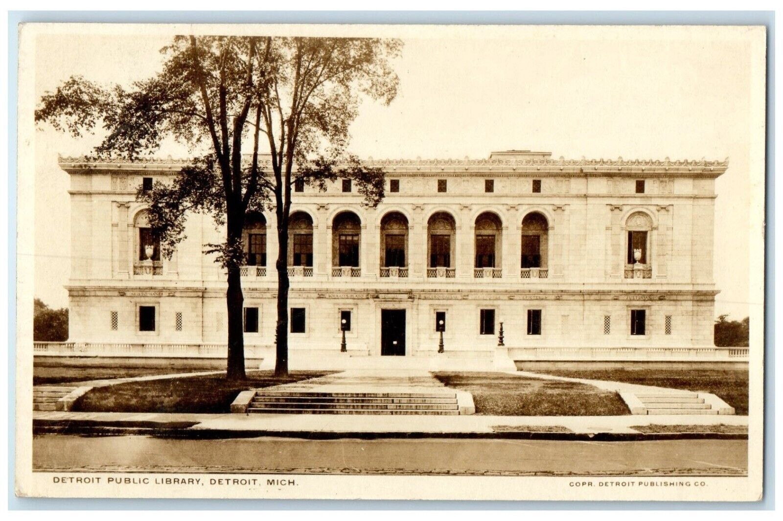 c1910\'s Detroit Public Library Building Detroit Michigan MI RPPC Photo Postcard