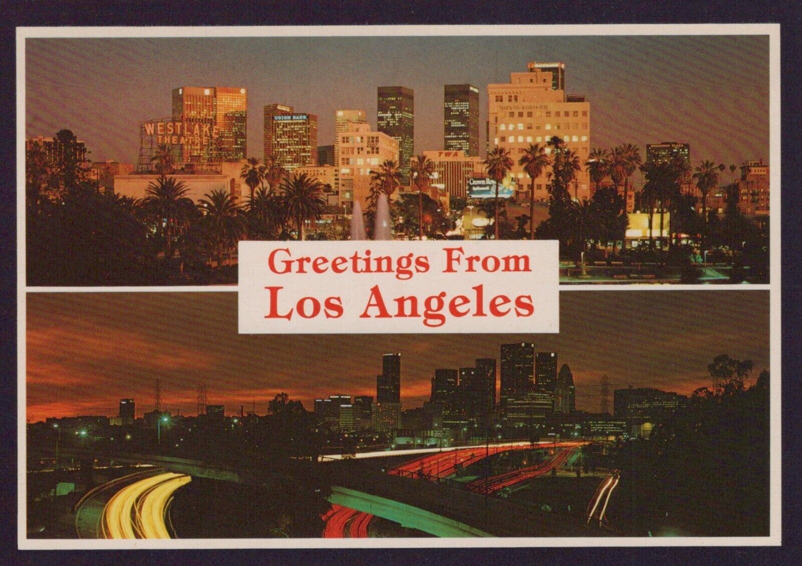 Greetings From Los Angeles 4x6 Postcard