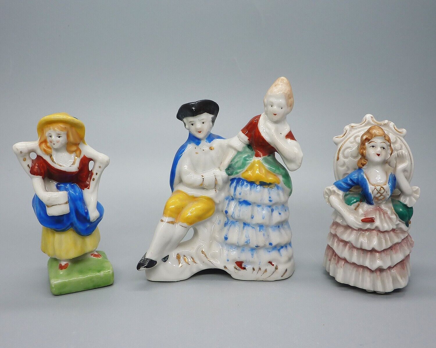 Vintage Stamped Made in Occupied Japan Set of Three Figurines