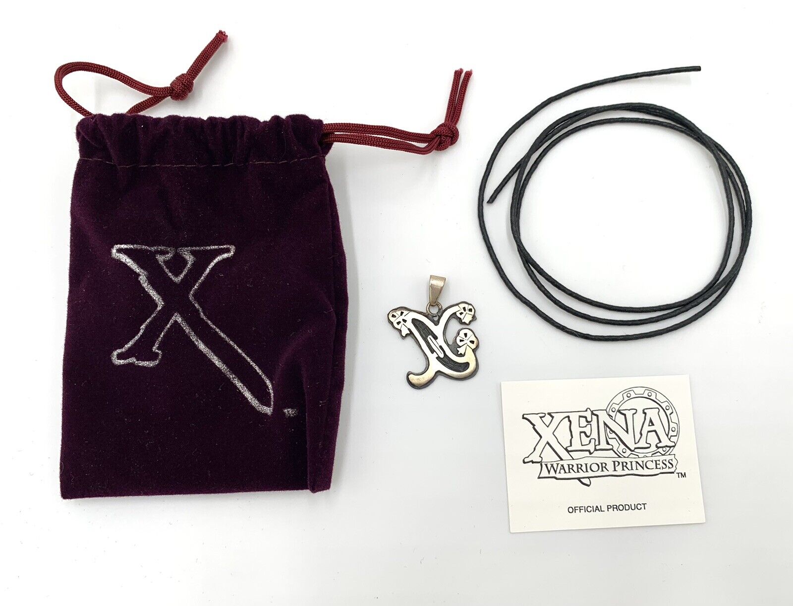 Xena Warrior Princess Vintage Calligraphic X Pendant Necklace - Official Product