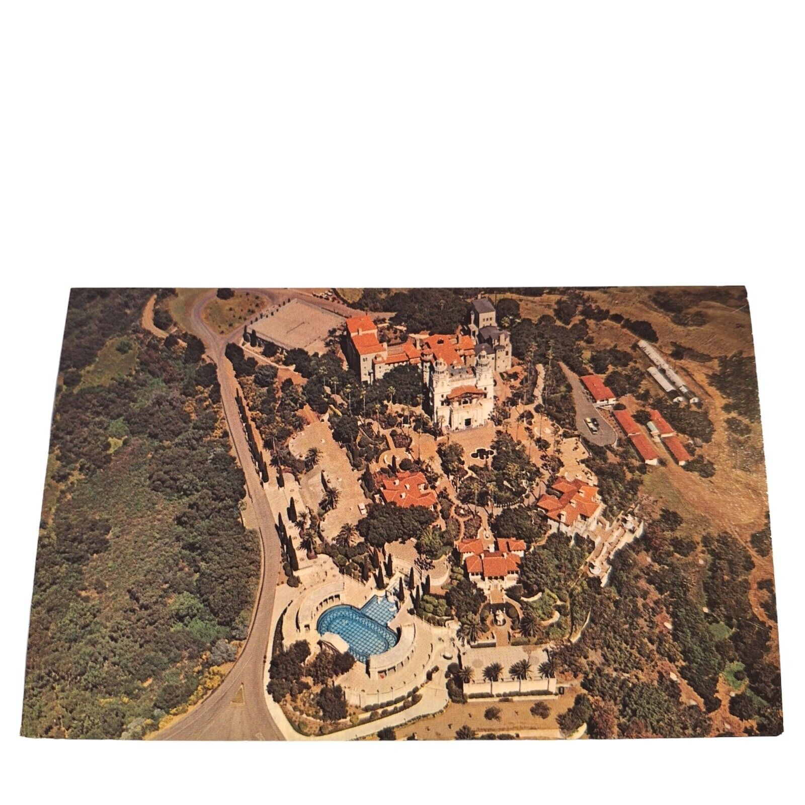 Postcard Aerial View Of Magnificent Hearst Castle San Simeon California Chrome