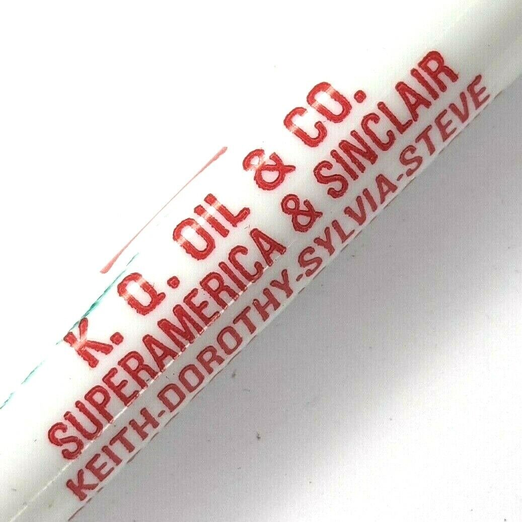 1970s Le Mars, Iowa Superamerica & Sinclair K.Q. Oil Co Advertising Pen Vtg G9
