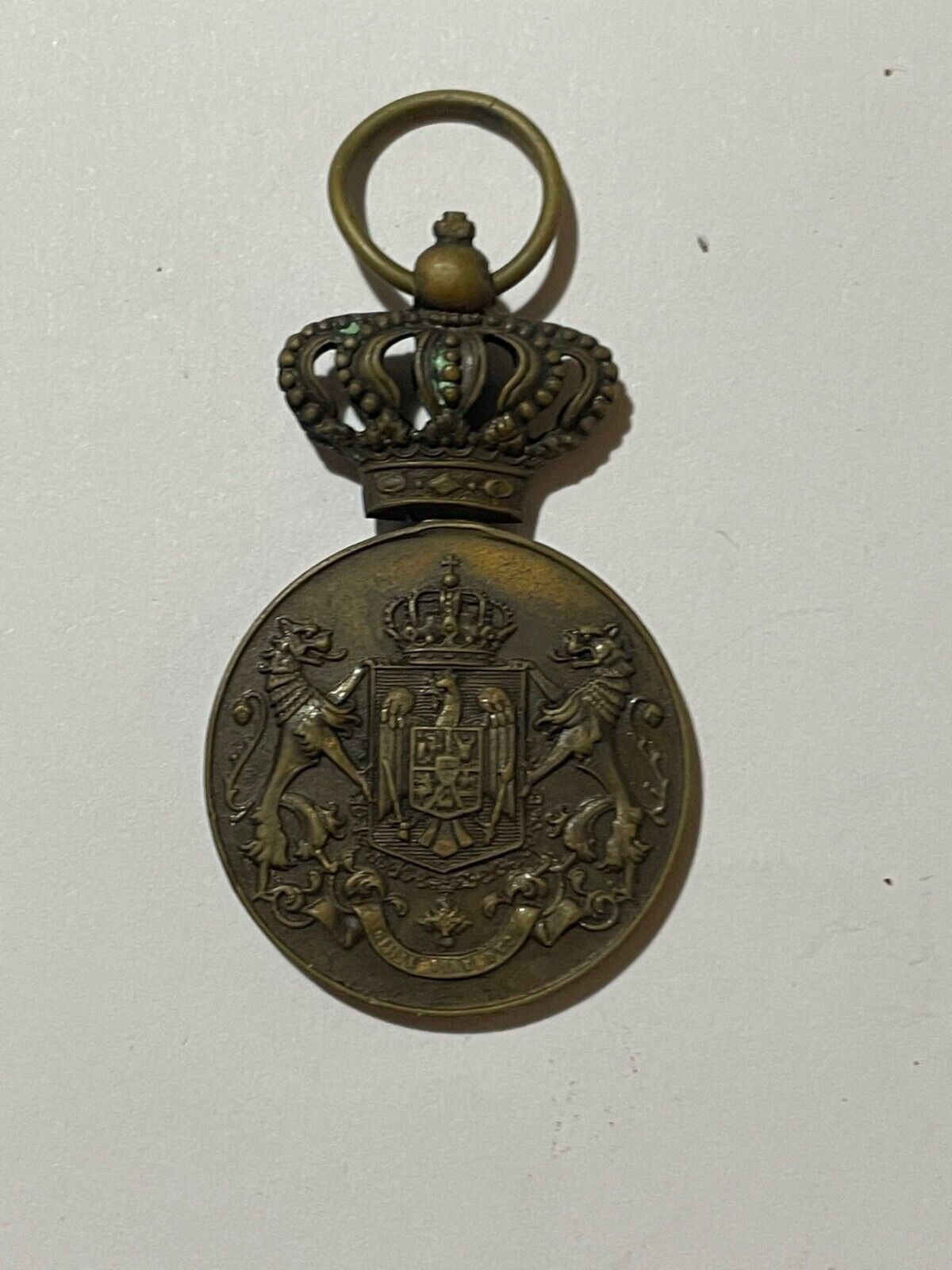 ROMANIA WW1 LOYAL SERVICE 3rd class medal 1st type 1880-1921 KING CAROL I MEDAL