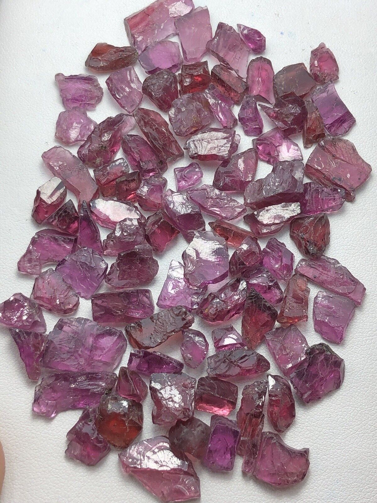 50 Grams / Rough Purple Rhodolite Garnet From Tanzania Mine, Natural Crystal