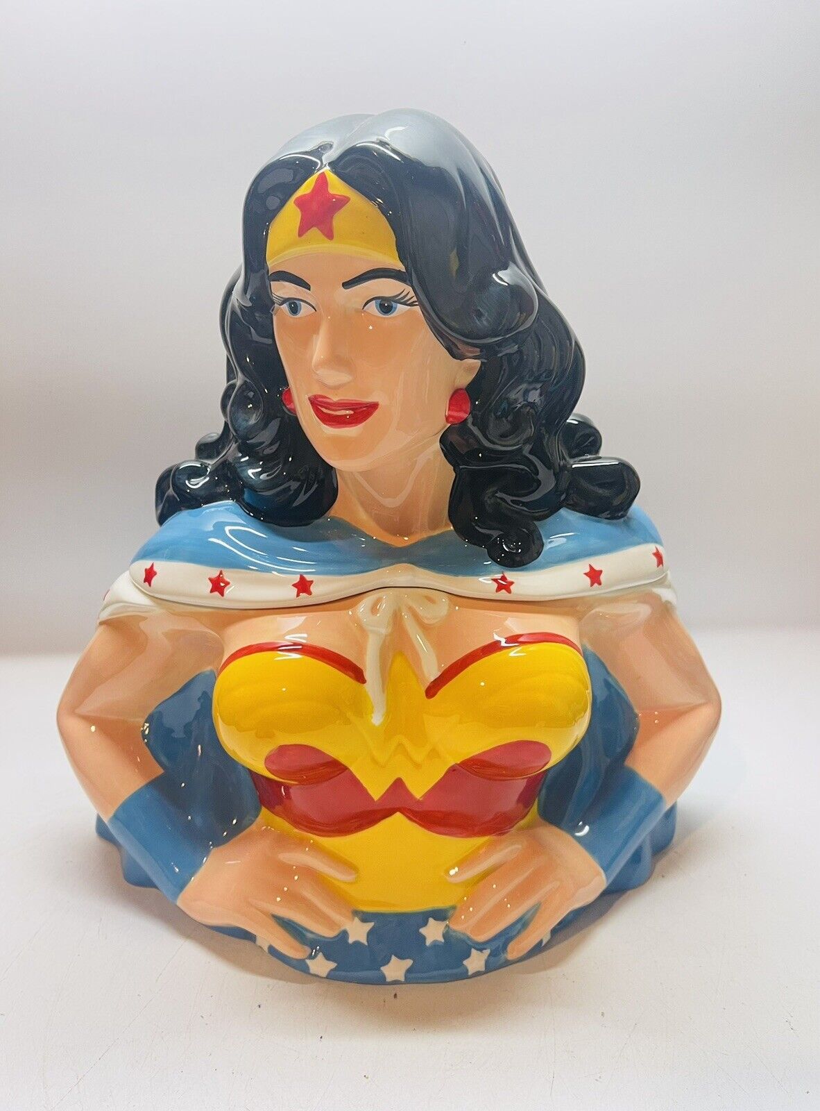 Wonder Woman Cookie Jar 2013 Westland Giftware W/ Box Never Used Excellent Cond 