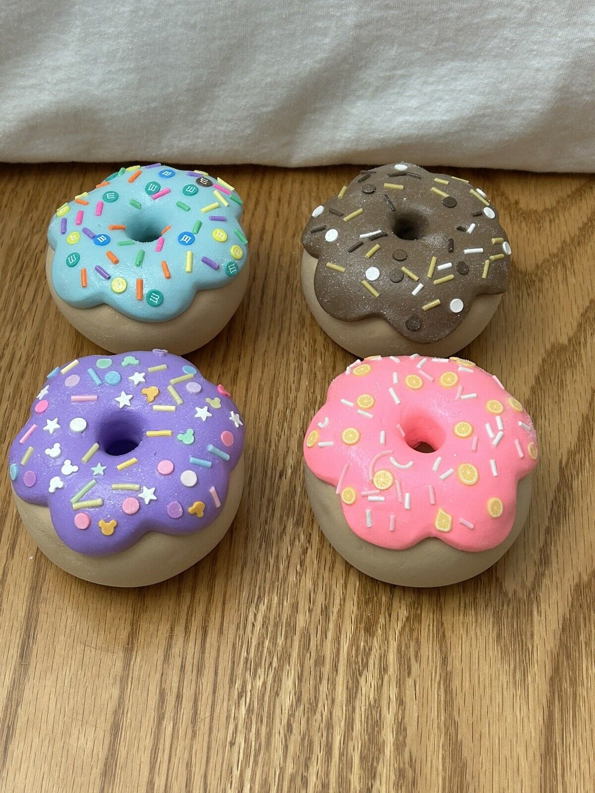 Fake Bake Handmade Faux Food Donuts With Sprinkles Lot Of 4 Display Prop