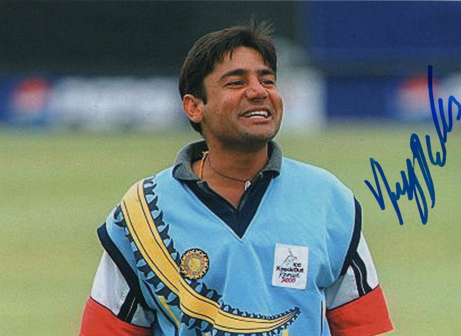 5x7 Original Autographed Photo of Indian Cricketer Vijay Dahiya