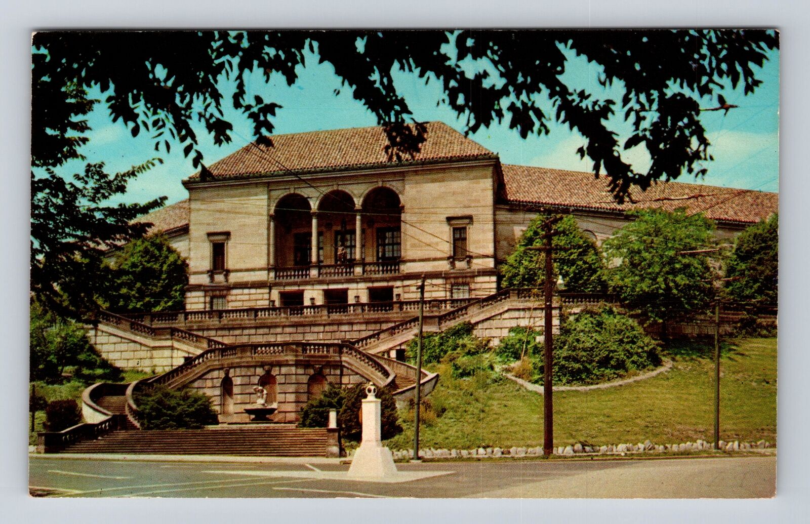 Dayton OH-Ohio, Dayton Art Institute, Antique, Vintage Souvenir History Postcard