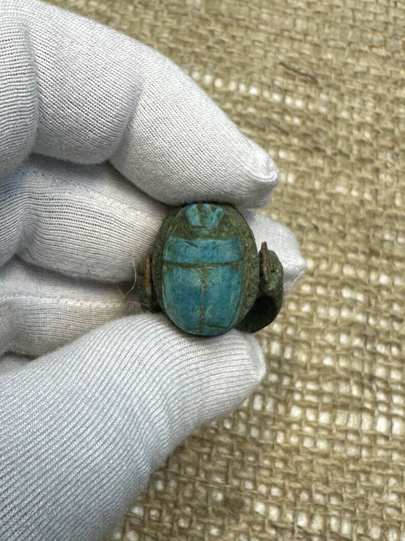 Exquisite Ancient Egyptian Scarab Ring - Symbol of Luck, Protection & Creation