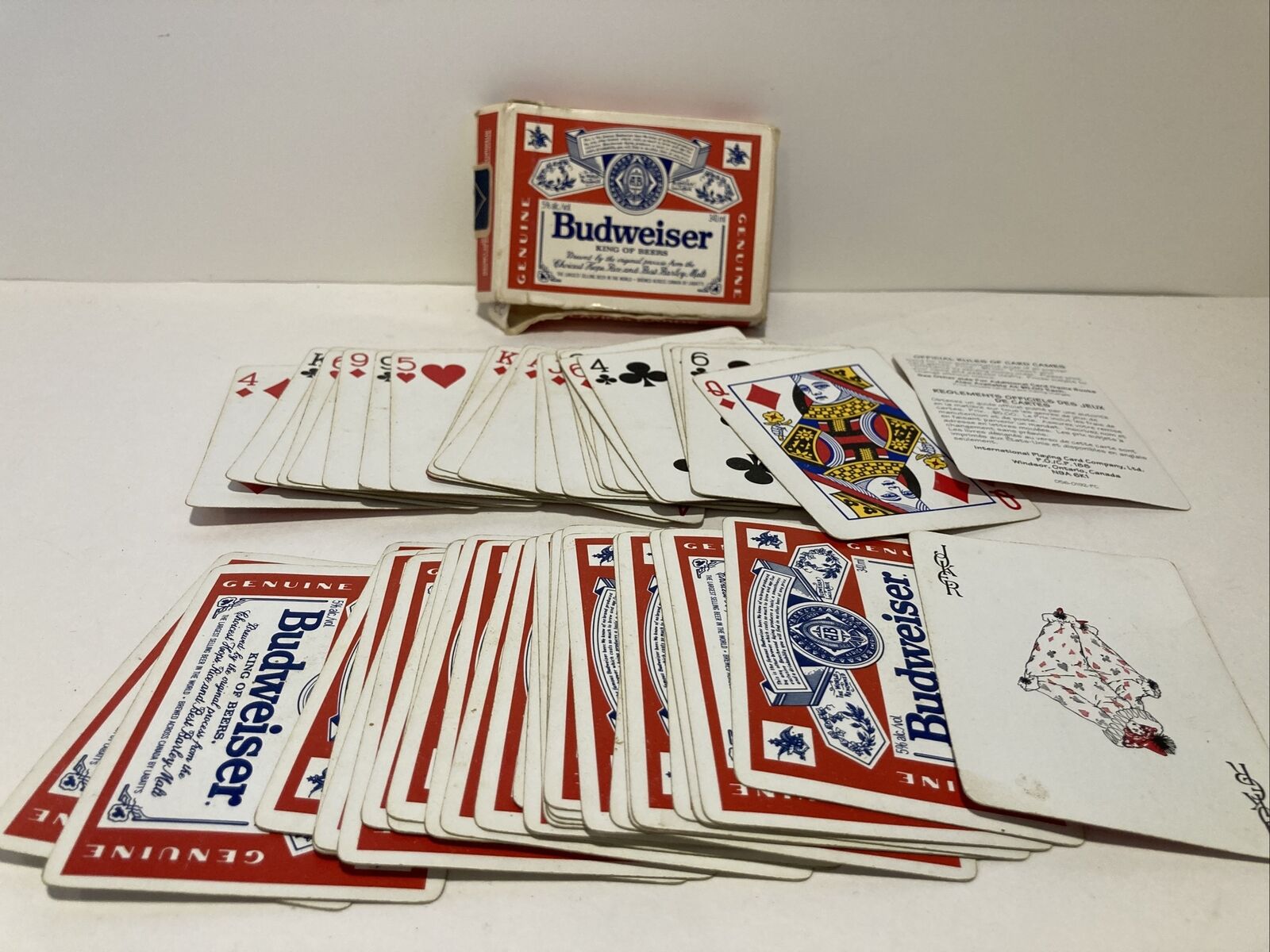 Vintage Budweiser Genuine Label Playing Cards 100% Complete