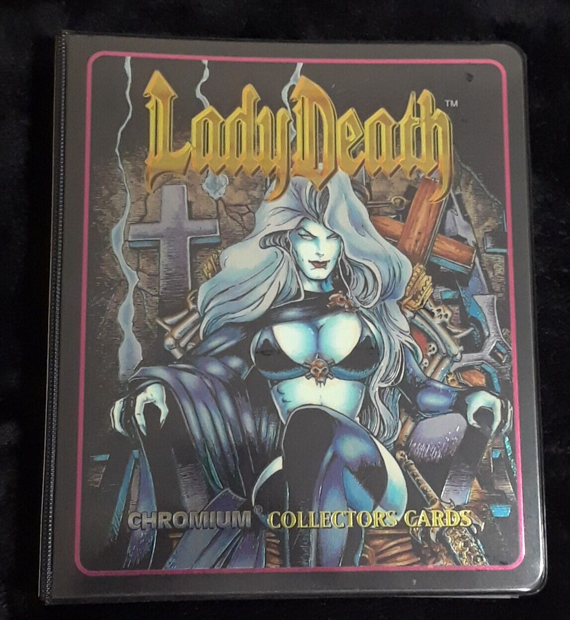 Lady Death Chromium Collectors Cards Base Set in Binder Chase and Mystery Extras