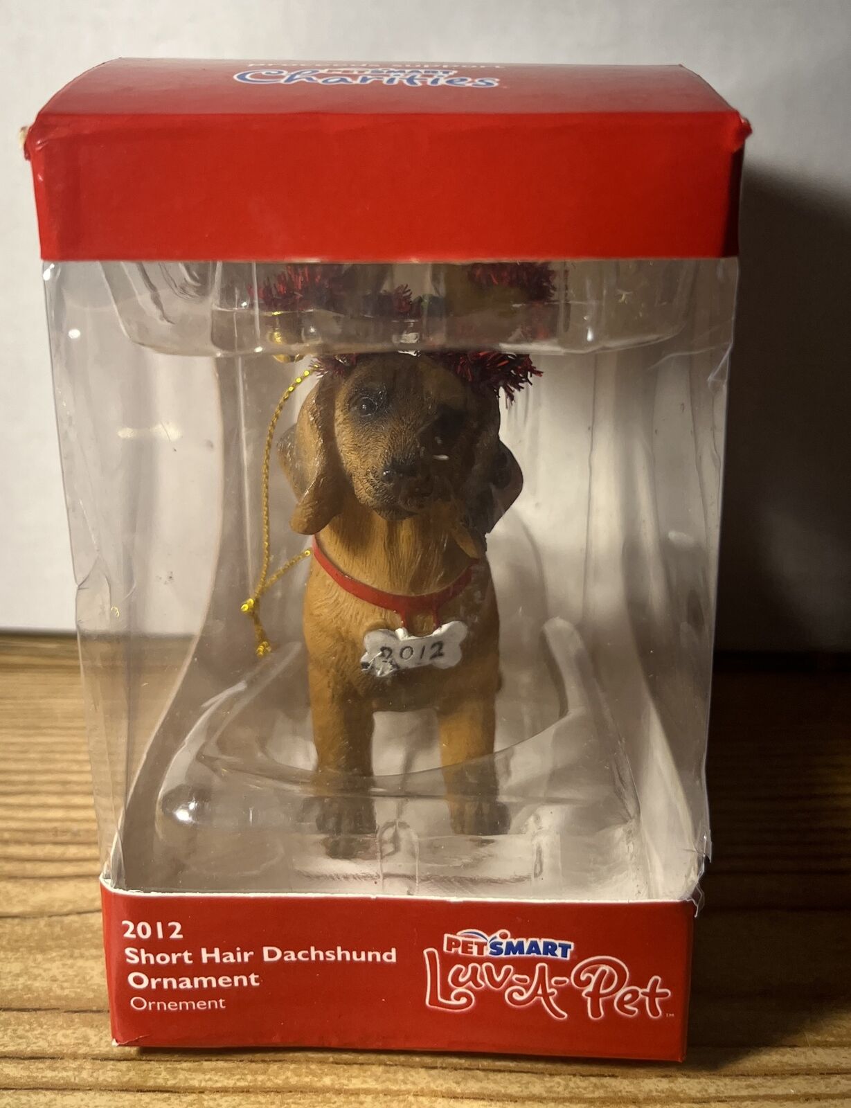 2012 Pet Smart Luv A Pet Dachshund Dog Christmas Ornament