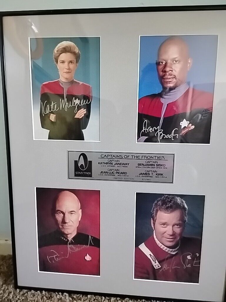 Star Trek 1996 The Four Captains Signed 873/995 Kirk Picard Janeway Sisko- Rare-