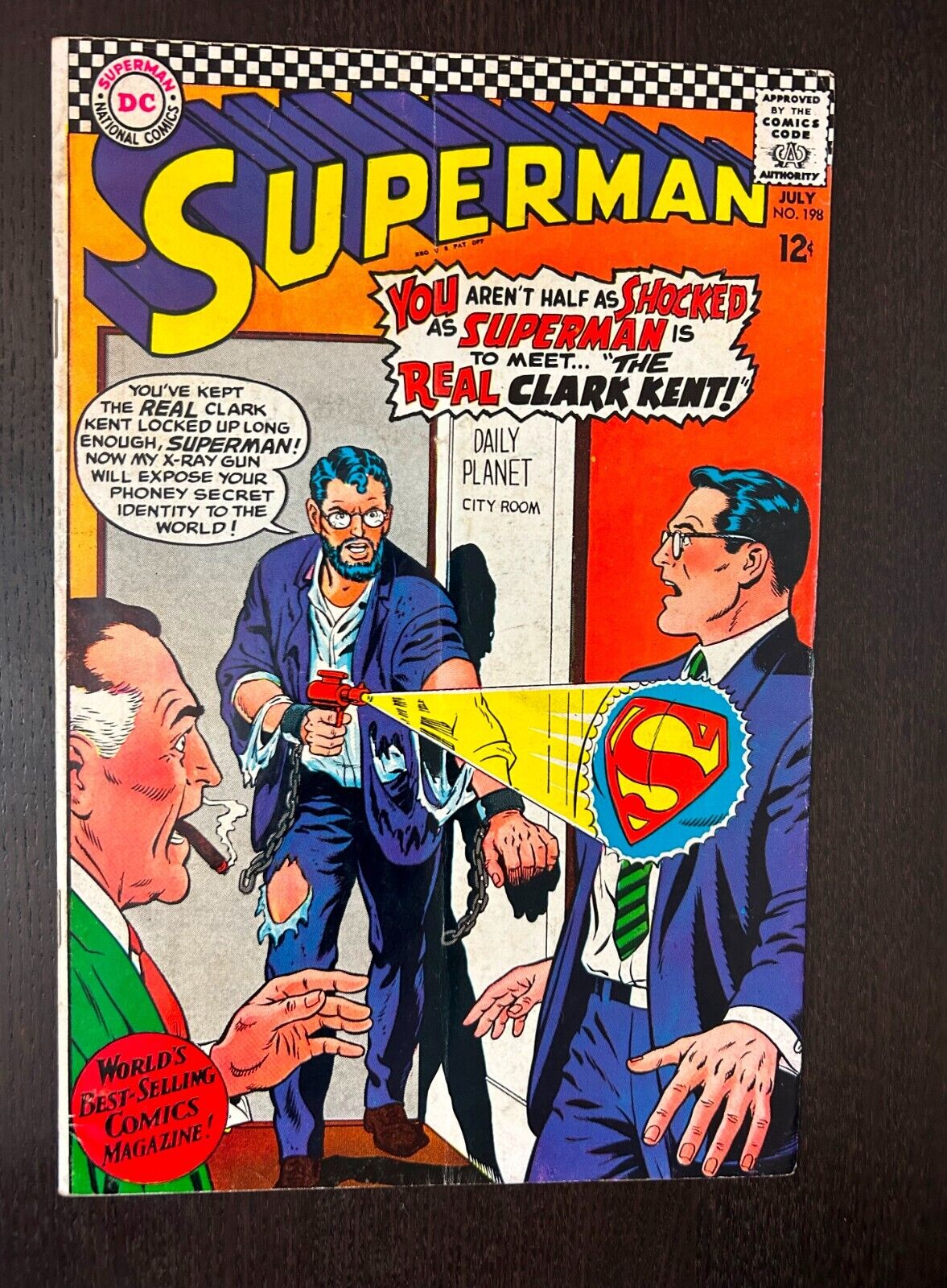 SUPERMAN #198 (DC Comics 1967) -- Silver Age Superheroes -- VG