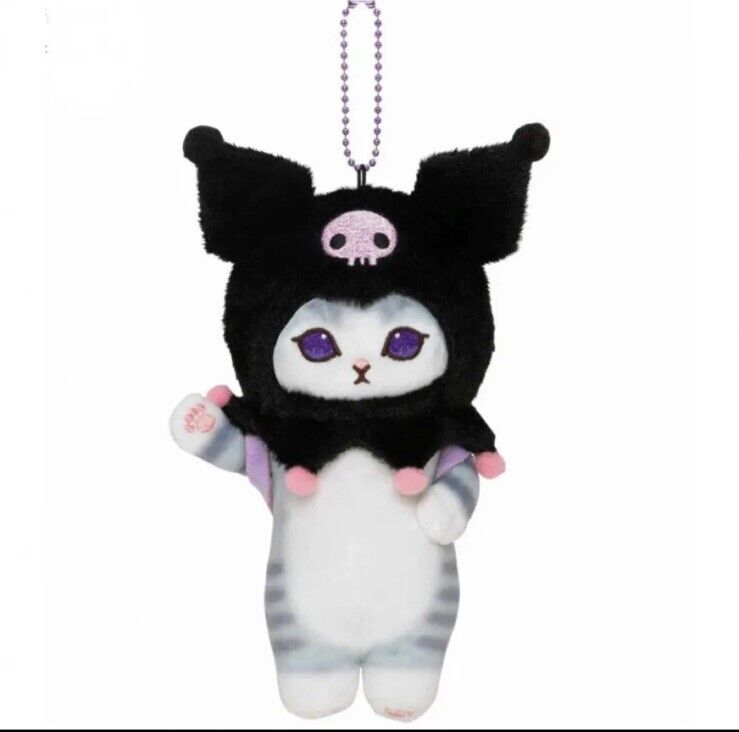 Mofusand x Sanrio Kuromi Plush Doll Keychain New With Tags
