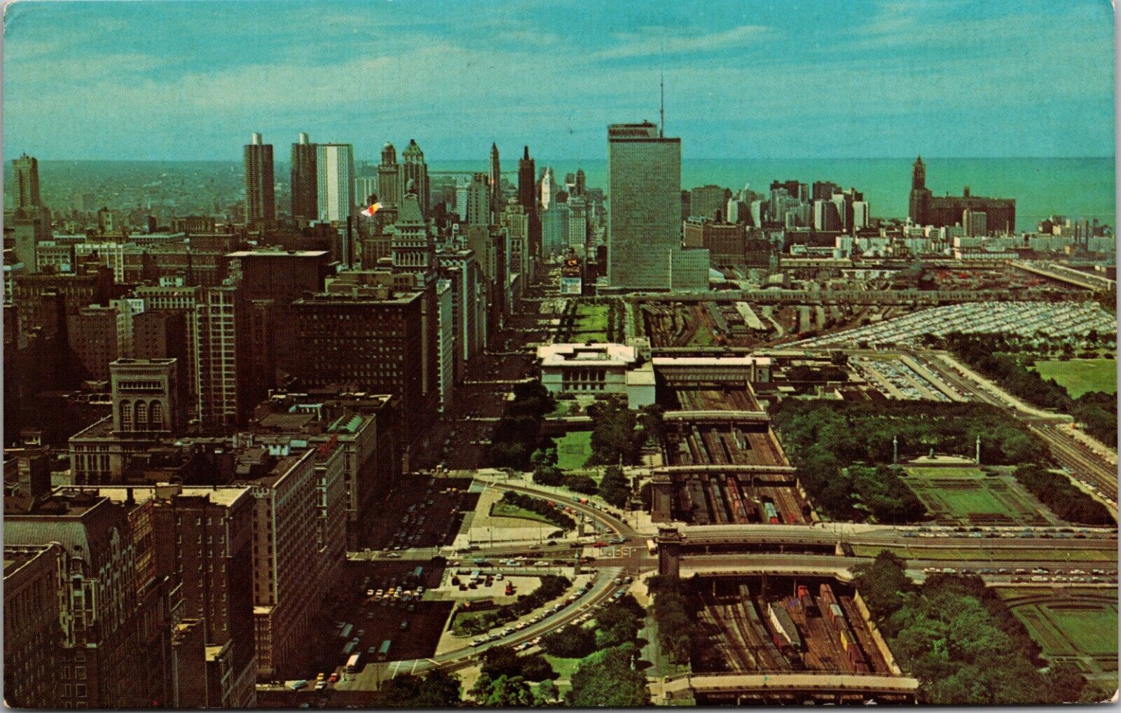 Vintage Postcard Of Downtown Chicago