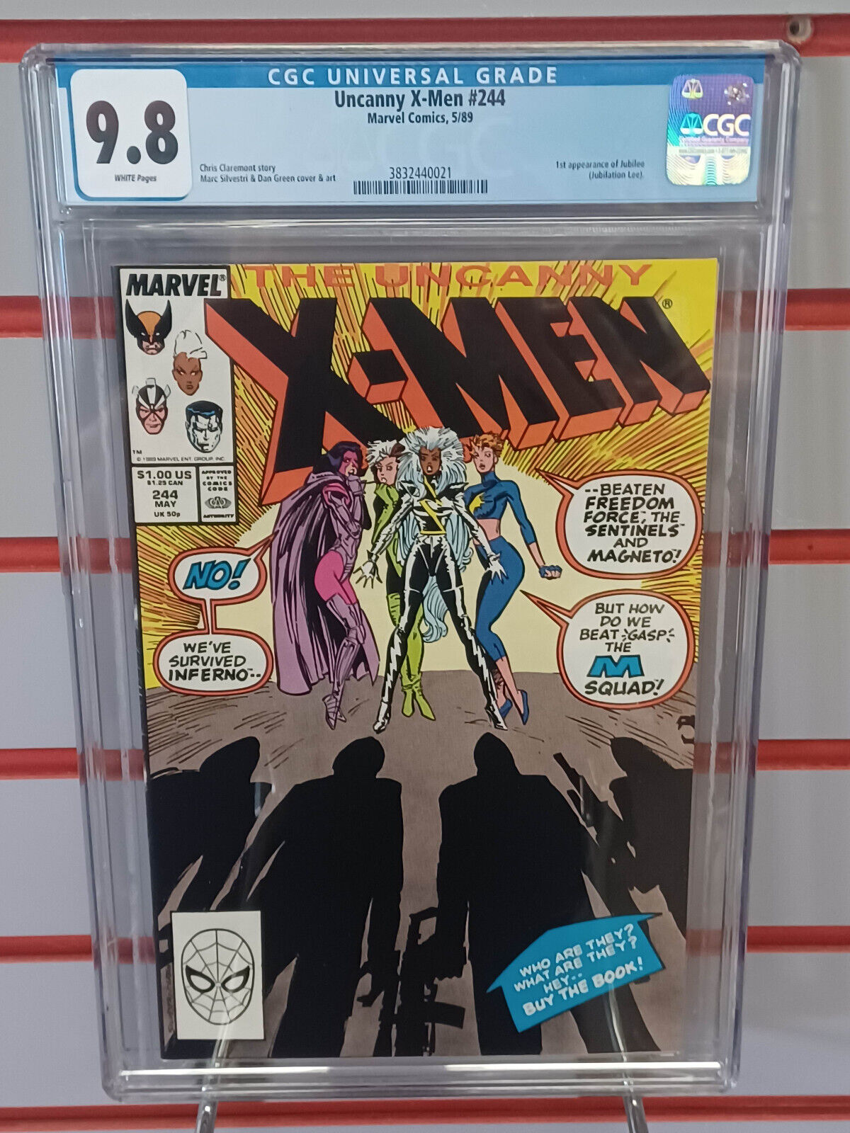 UNCANNY X-MEN #244 (Marvel Comics, 1989) CGC Graded 9.8  ~WHITE Pages