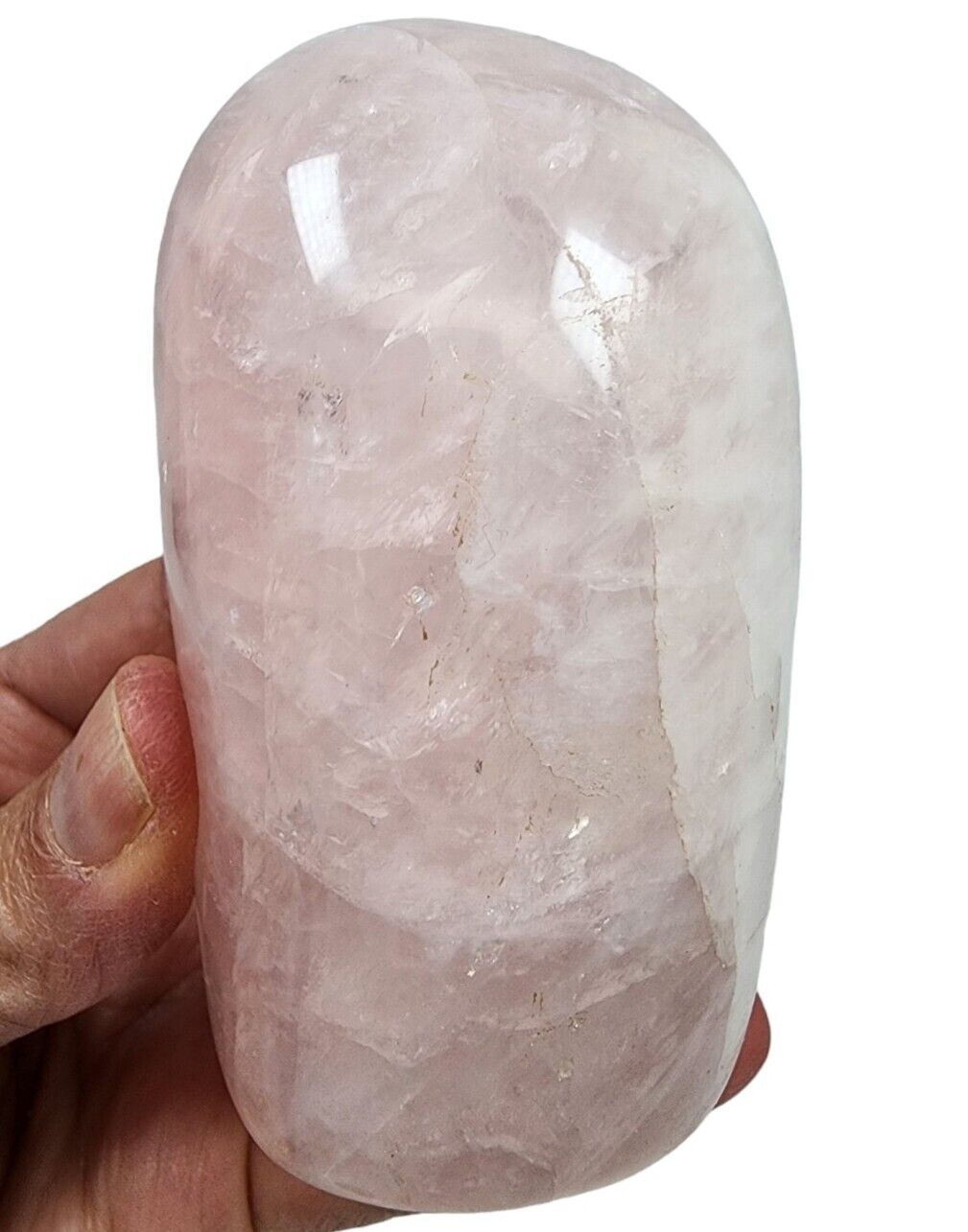 Rose Quartz Crystal Polished Freestand Madagascar 306 grams