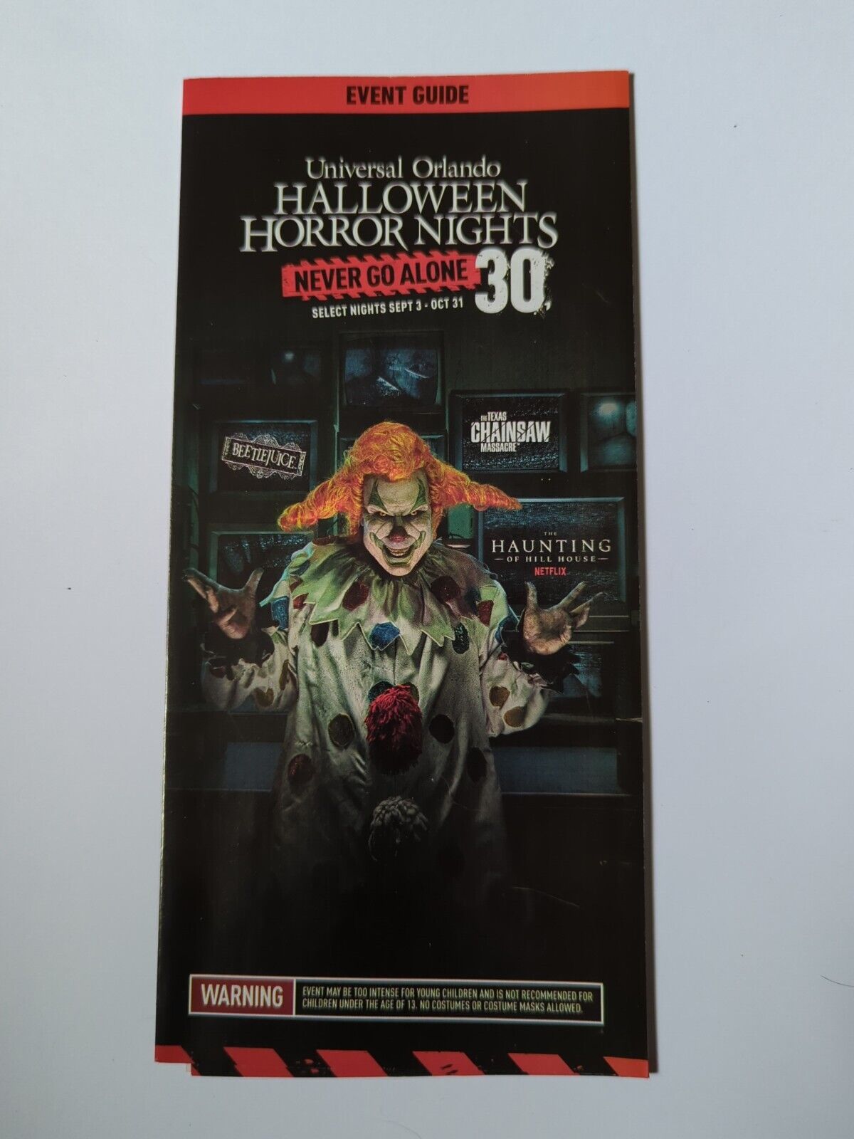 Halloween Horror Nights Event Guide Map 2021 HHN 30 Never Go Alone Jack Icon