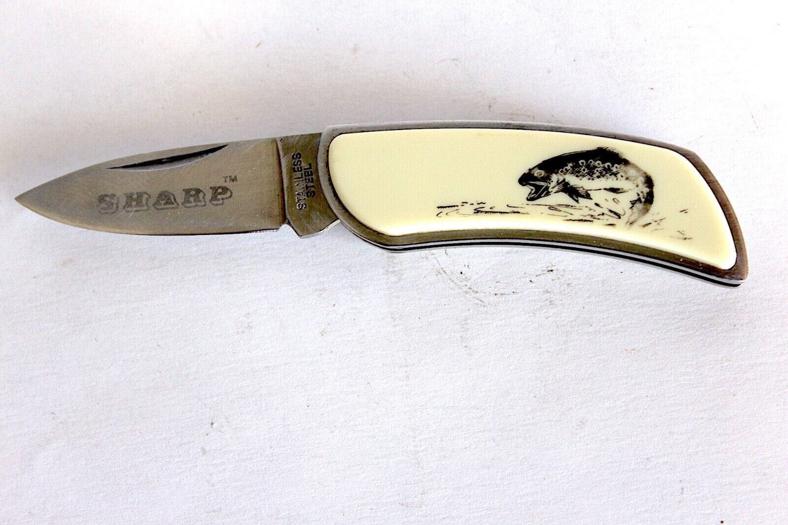 VINTAGE - RARE - SHARP BRAND - MADE IN JAPAN MINI POCKET FOLDING KNIFE