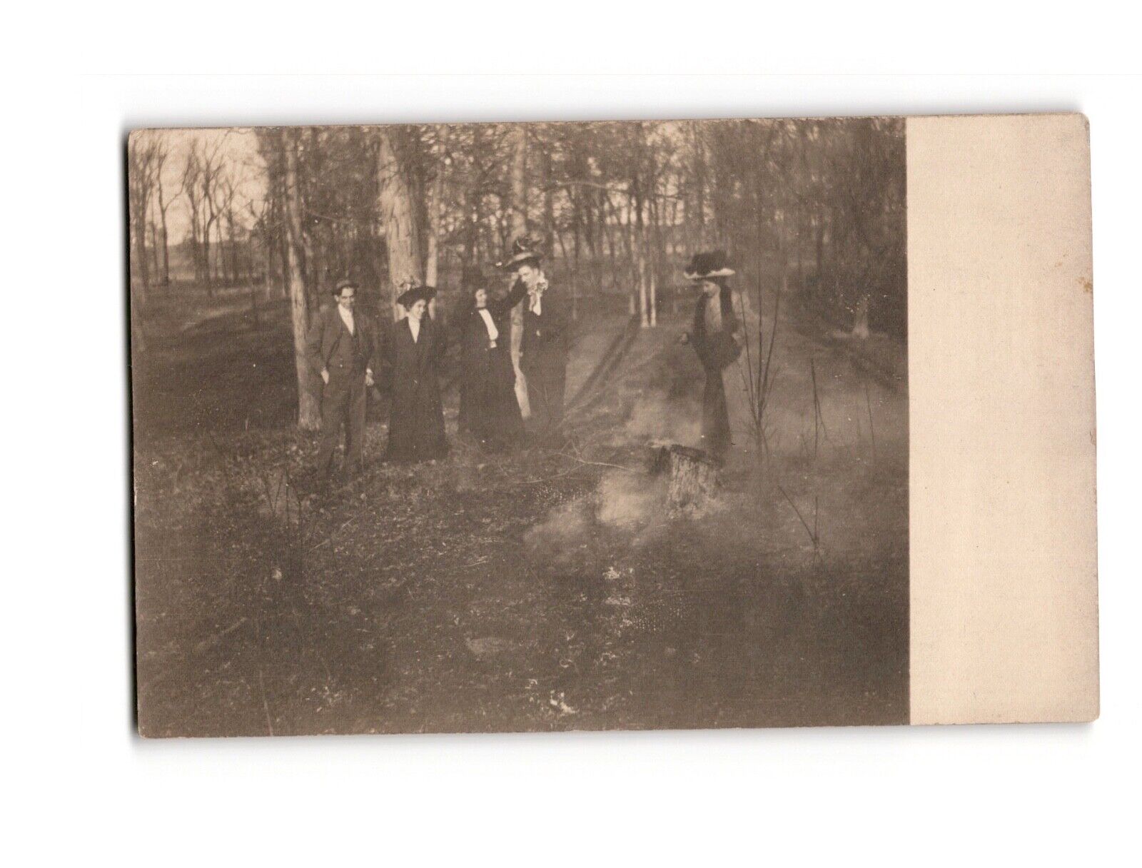 RPPC Vintage Postcard Early 1900s Countryside Gathering