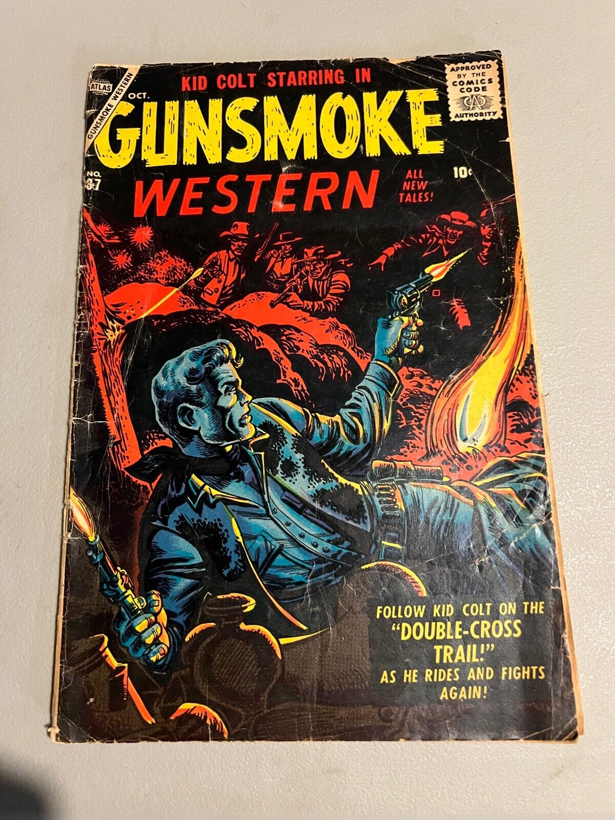 Kid Colt Gunsmoke Western 37 1956 - Atlas Comics Book