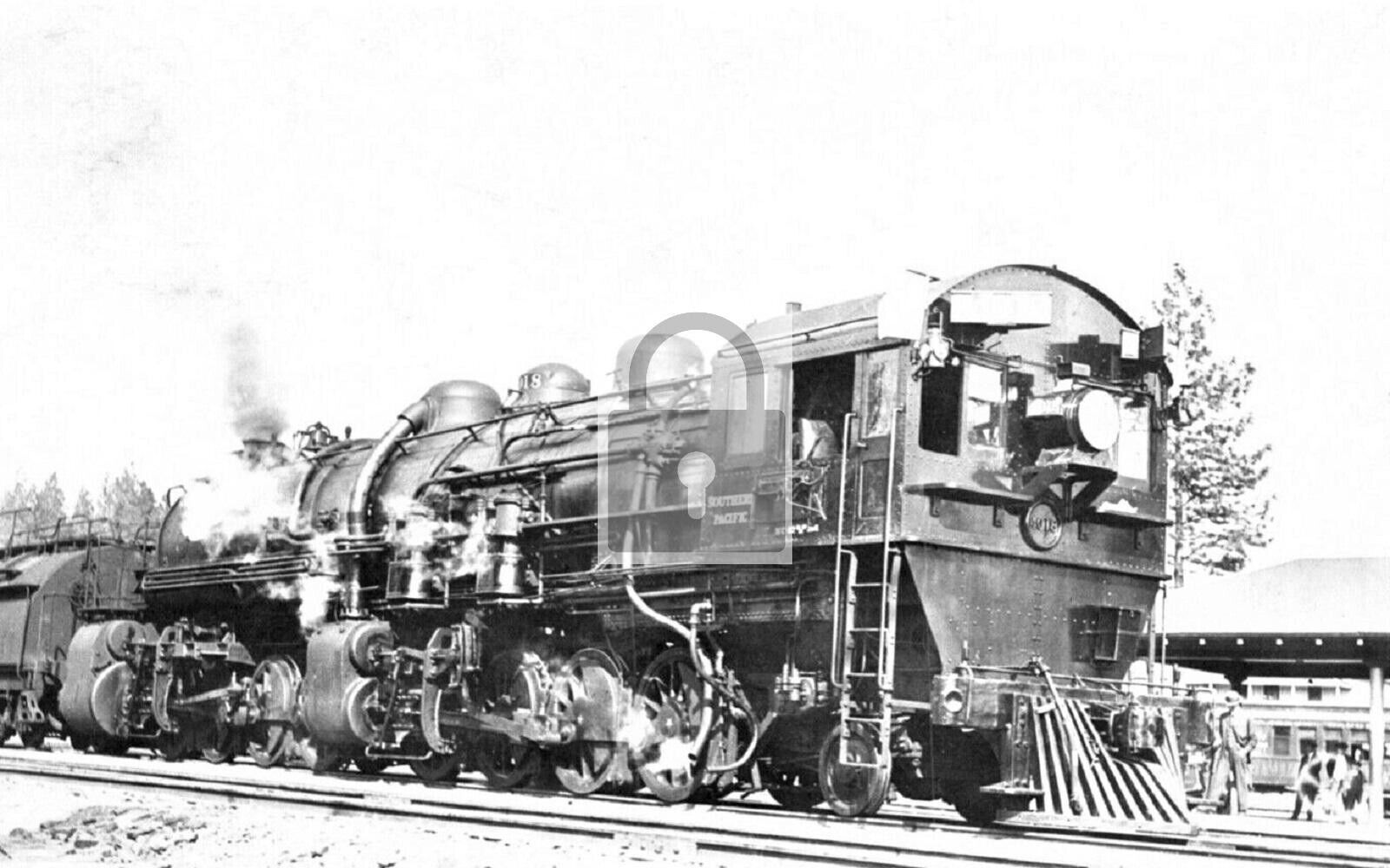 Southern Pacific Railroad Train Colfax California CA Reprint Postcard