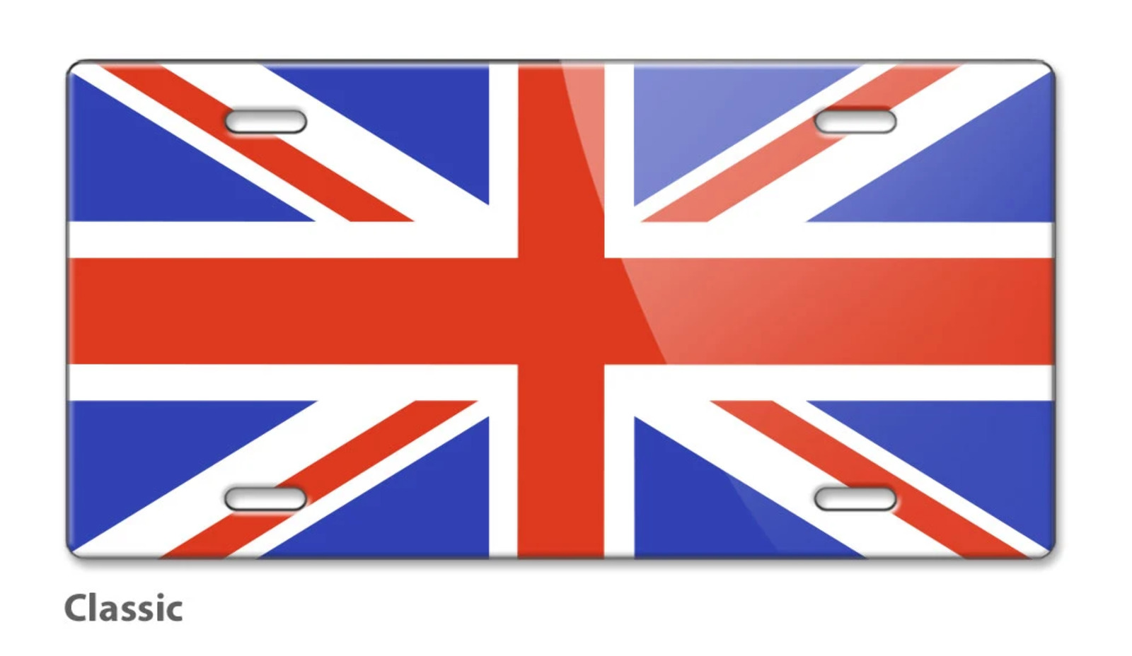 British Flag Novelty License Plate - Aluminum - 4 Styles - Made in the USA