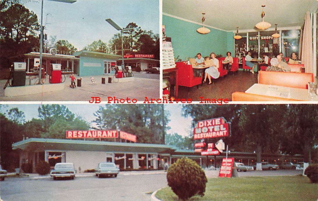 GA, Midway, Georgia, Dixie Motel Restaurant & Gas Station, 60s Cars
