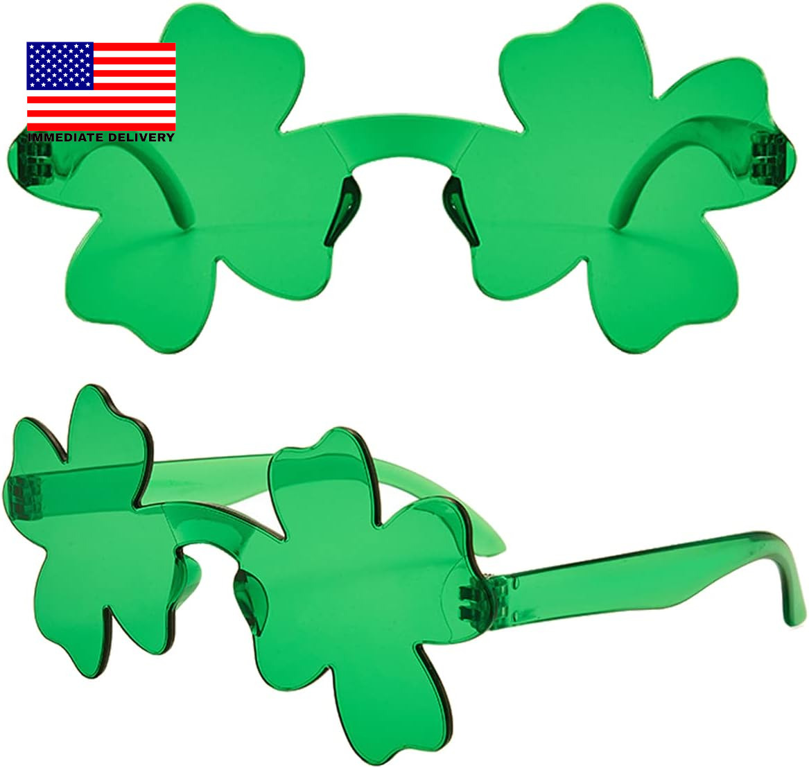 St. Patrick’S Day Irish Shamrock Sunglasses Green Four Leaf Clover Leprechaun Co
