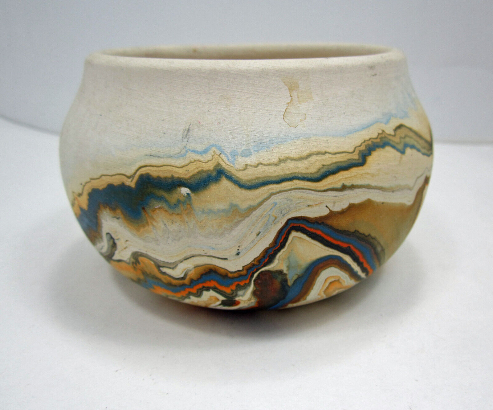 Vintage Nemadji Native Clay Pottery Beautiful Colors Modern Folk Art Pristine