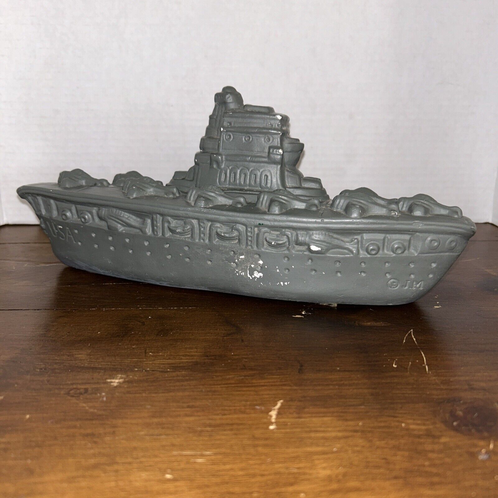 Old, hard to find, ceramic “Destroyer Bank” made by the Novelty Manufacturing Co