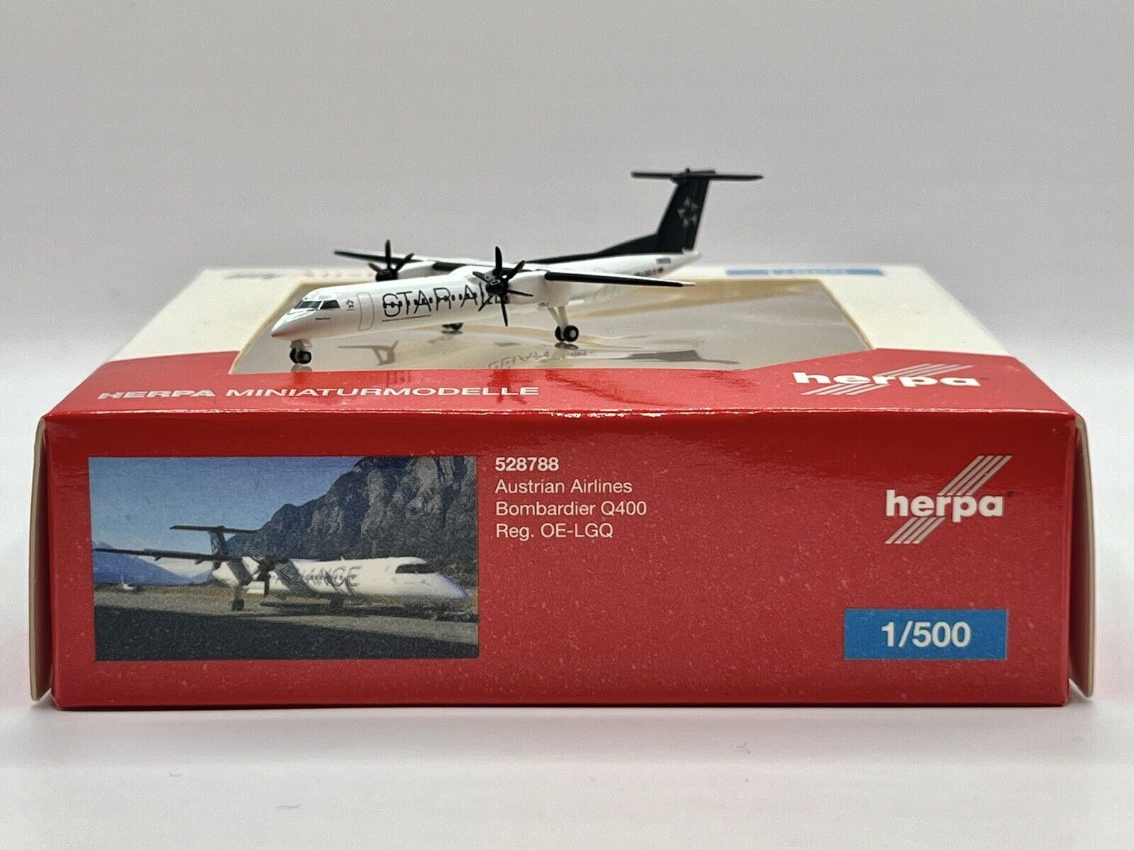 Herpa 528788 Austrian Airlines Bombardier Q400 OE-LGQ 1/500