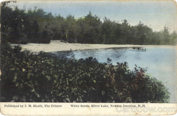 1909 Newton,NH White Sands,Silver Lake Rockingham County New Hampshire Postcard