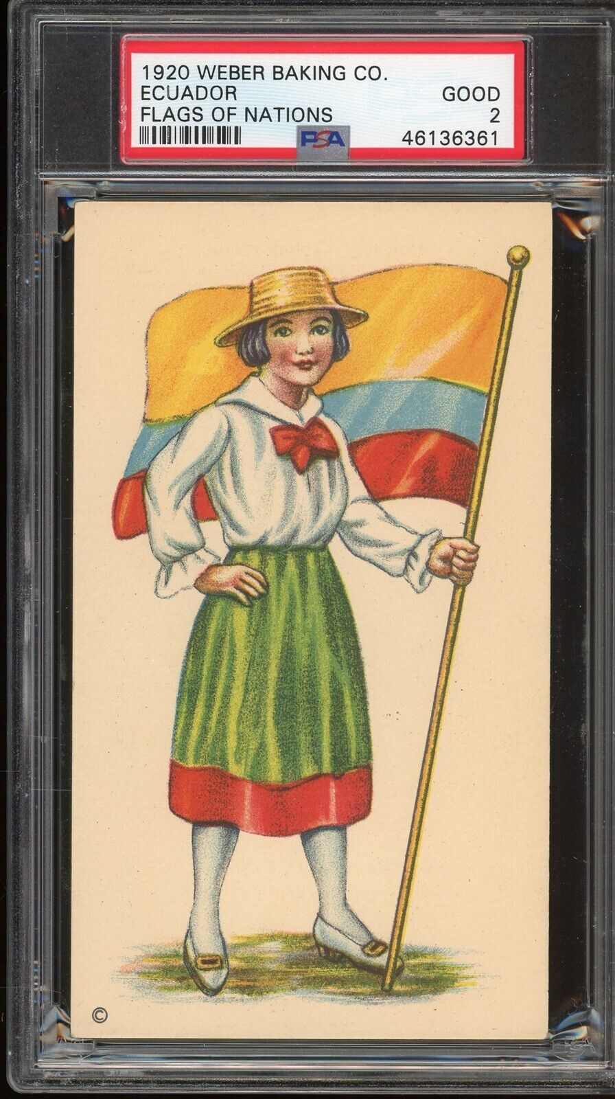 1920 Weber Baking Co. Flags Of Nations Ecuador PSA 2
