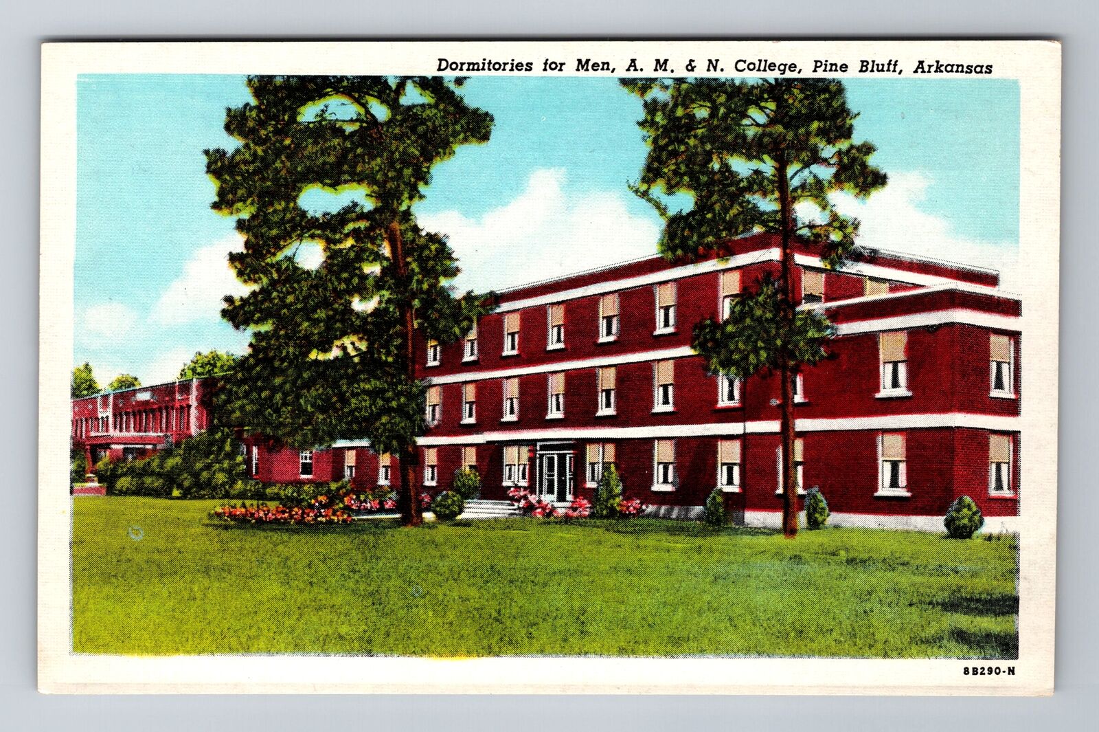 Pine Bluff AR-Arkansas, Dormitories For Men, Antique, Vintage Souvenir Postcard