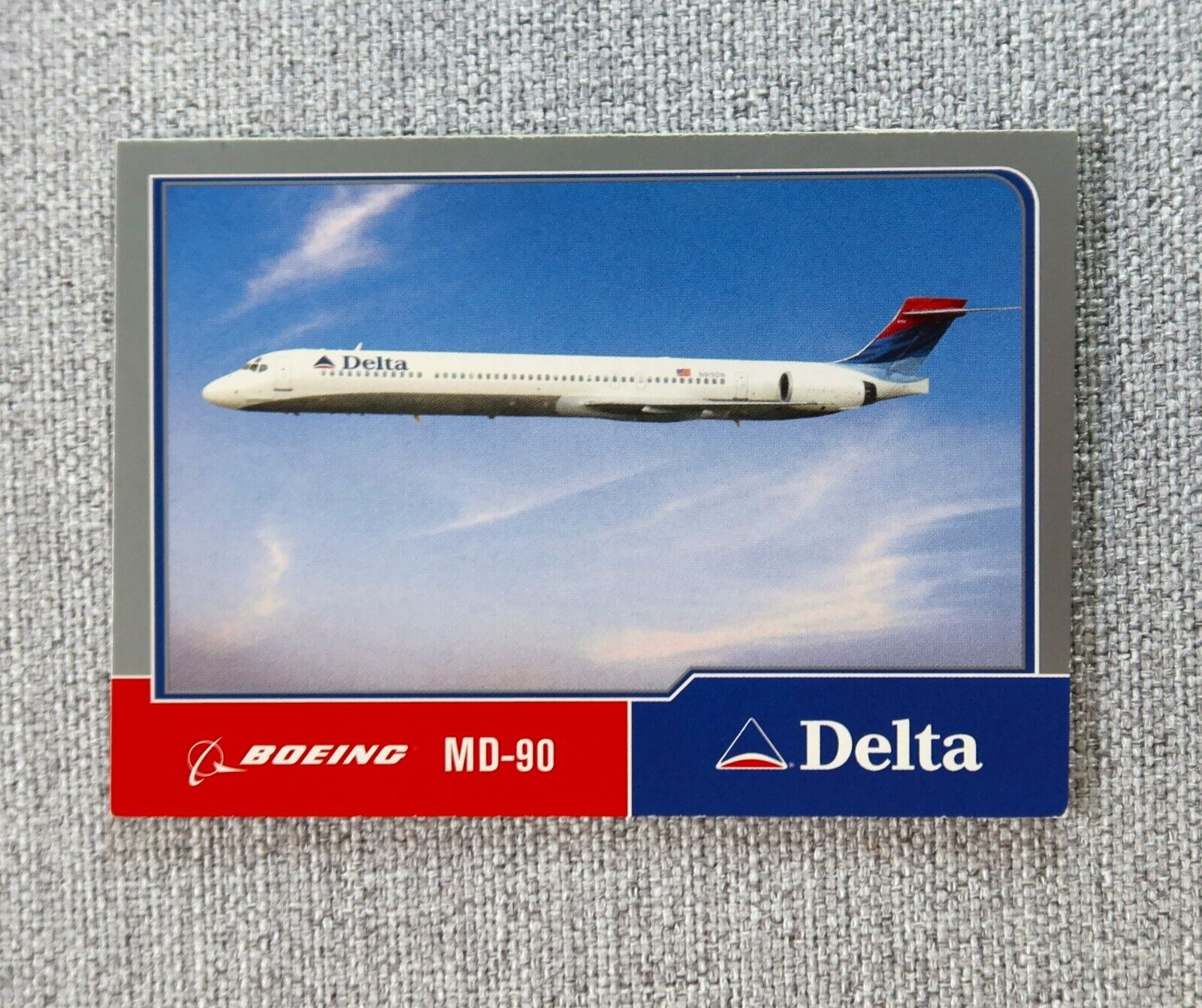 Delta Air Lines Aircraft Trading Card # 11 MD-90 Aircraft Info Card 2003