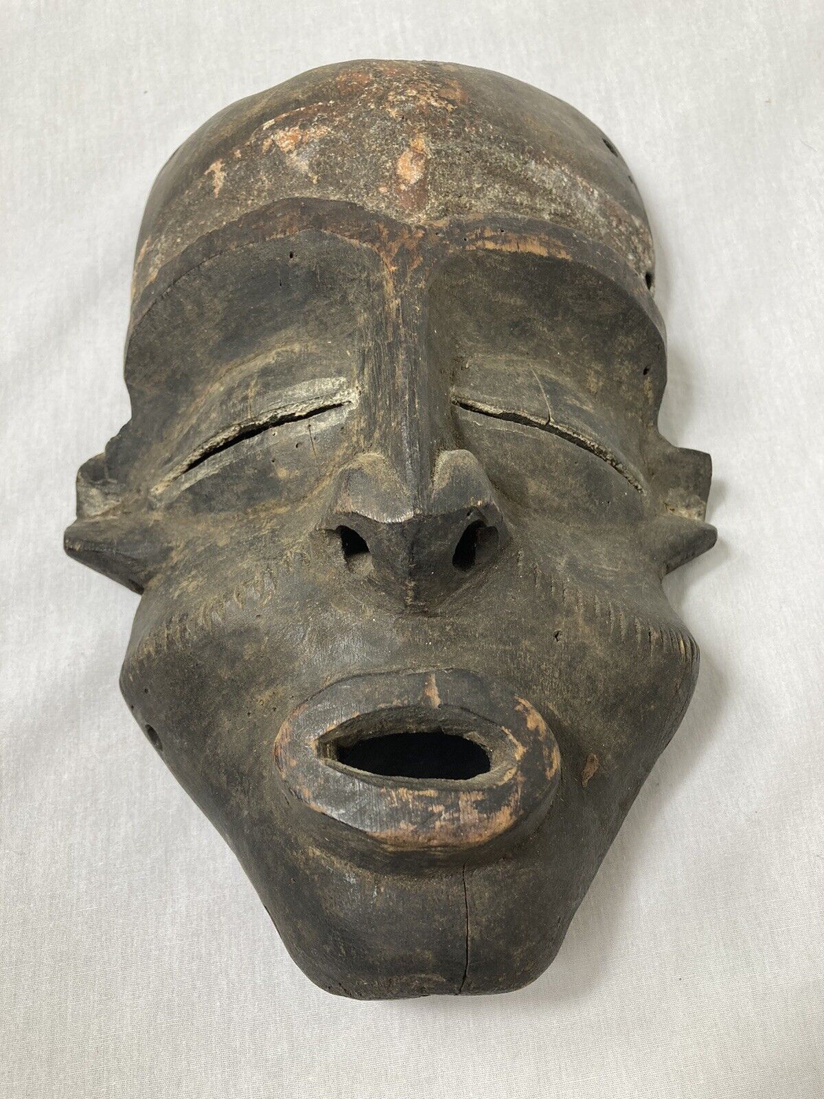 Vnt Hand Carved African Tribal Art Decore Culture Ritual Ceremonial Wooden Mask 
