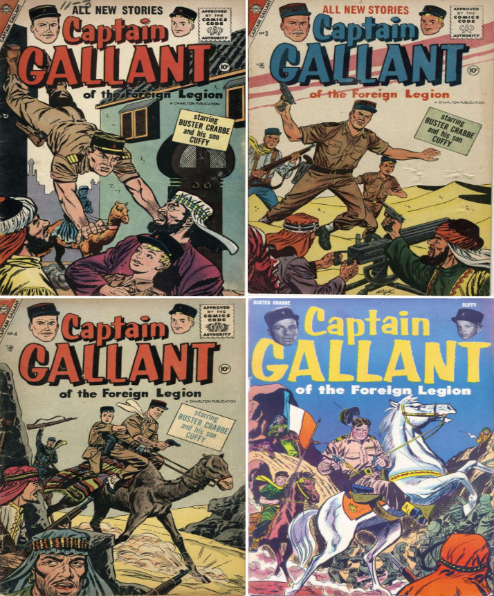 1950\'s Captain Gallant Comic Book Package - 4 eBooks on CD