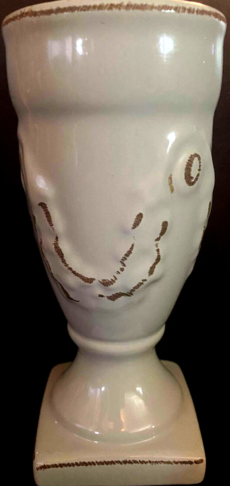 Vintage Ceramic Vase Baby Blue small  8 1/2” x 4”