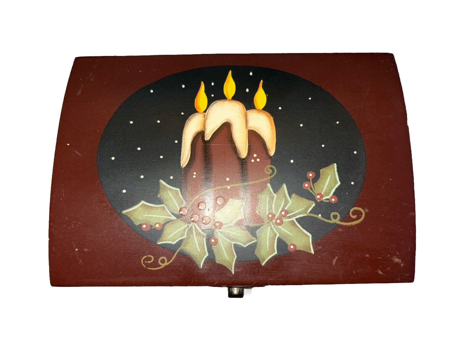 Crazy Mountain Wooden Candle Box Votive and Candle New 