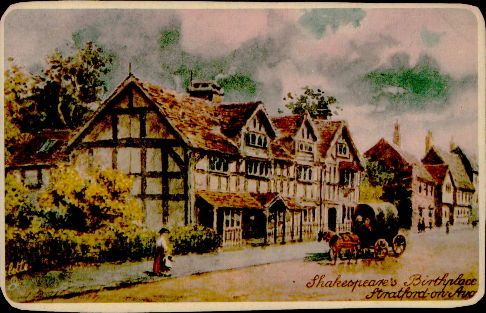 Postcard: bette Shakespeare\'s Birthplace Stratford-on Avo