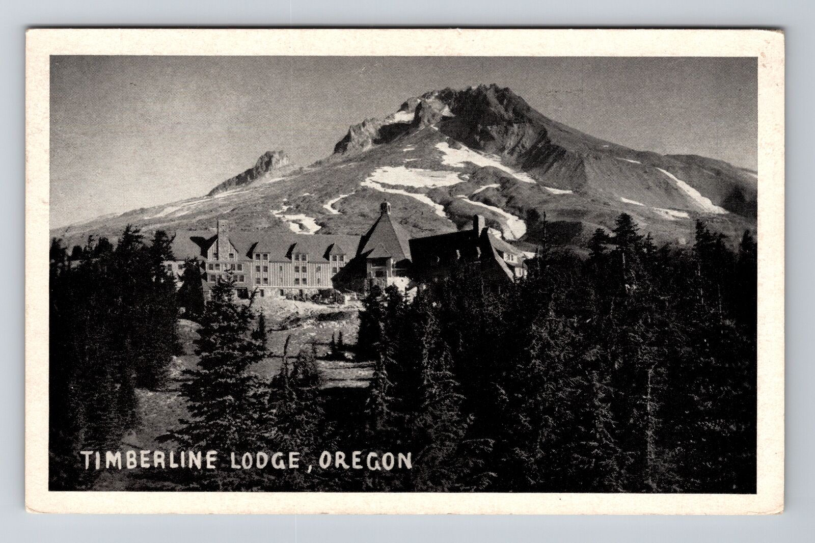 Timberline Lodge OR-Oregon, Scenic Mountain View, Vintage Postcard