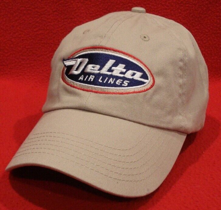 Retro Delta Replica Retired Logo Aviation ball cap, khaki adjustable hat