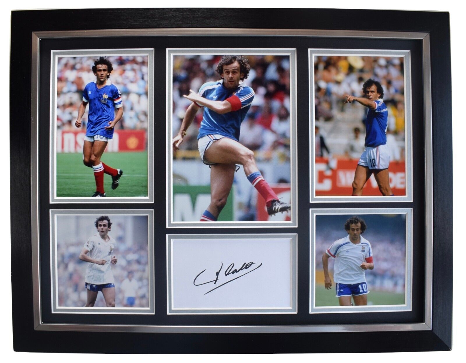 Michel Platini Signed Autograph framed 16x12 photo display France Football COA
