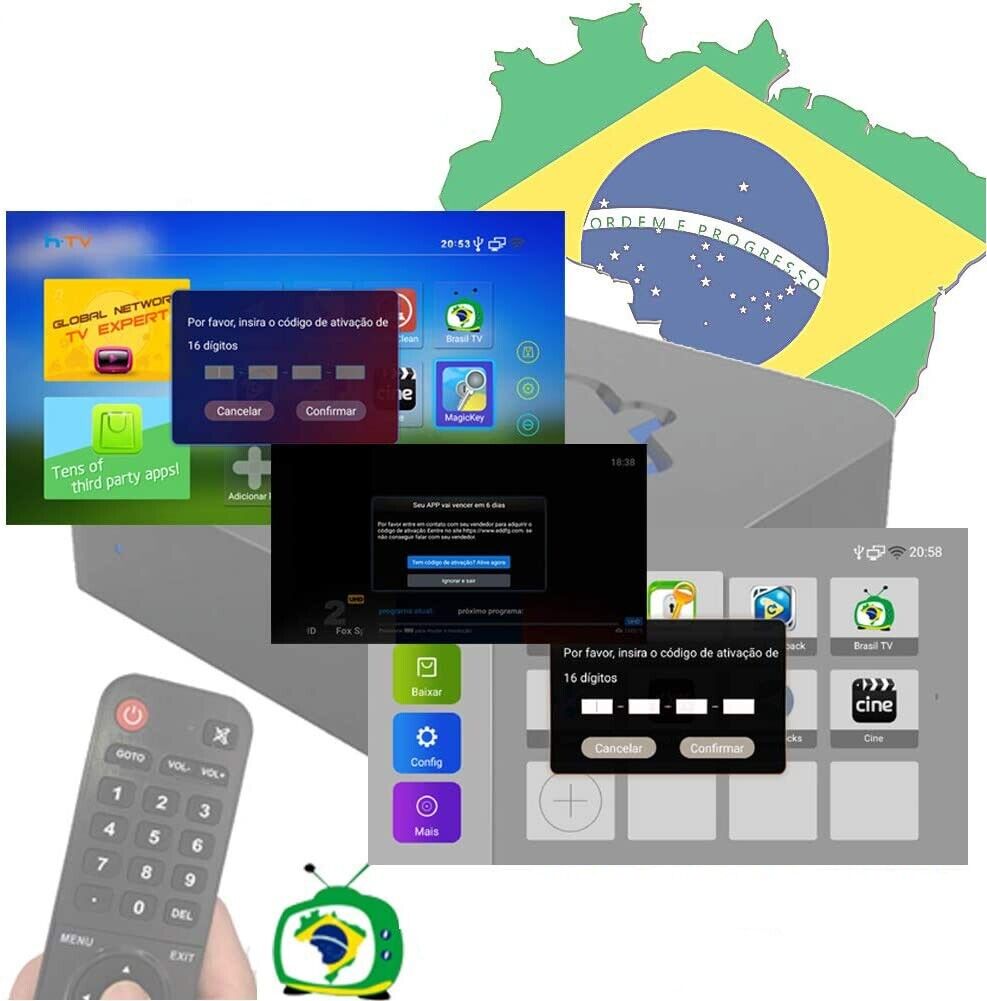 Recarga Anual Brasil TV para Todas HTV Box 3 Ate 8 ou que tenha BRASIL TV APP